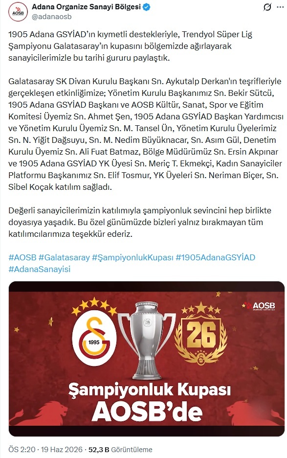 Yakışmadı AOSB!